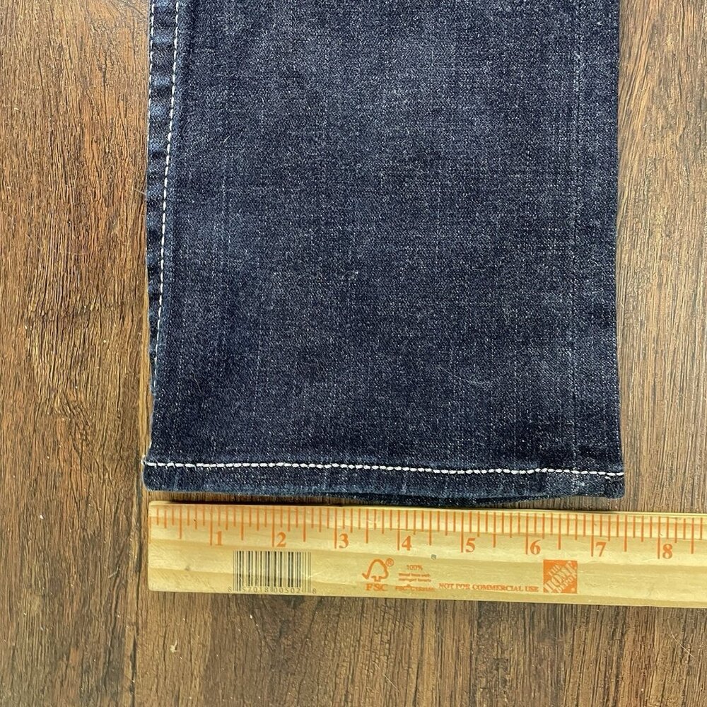 True Religion Jeans Narrow Billy Straight Flap 28x32 Women's Jeans Dark Wash USA - Picture 10 of 11